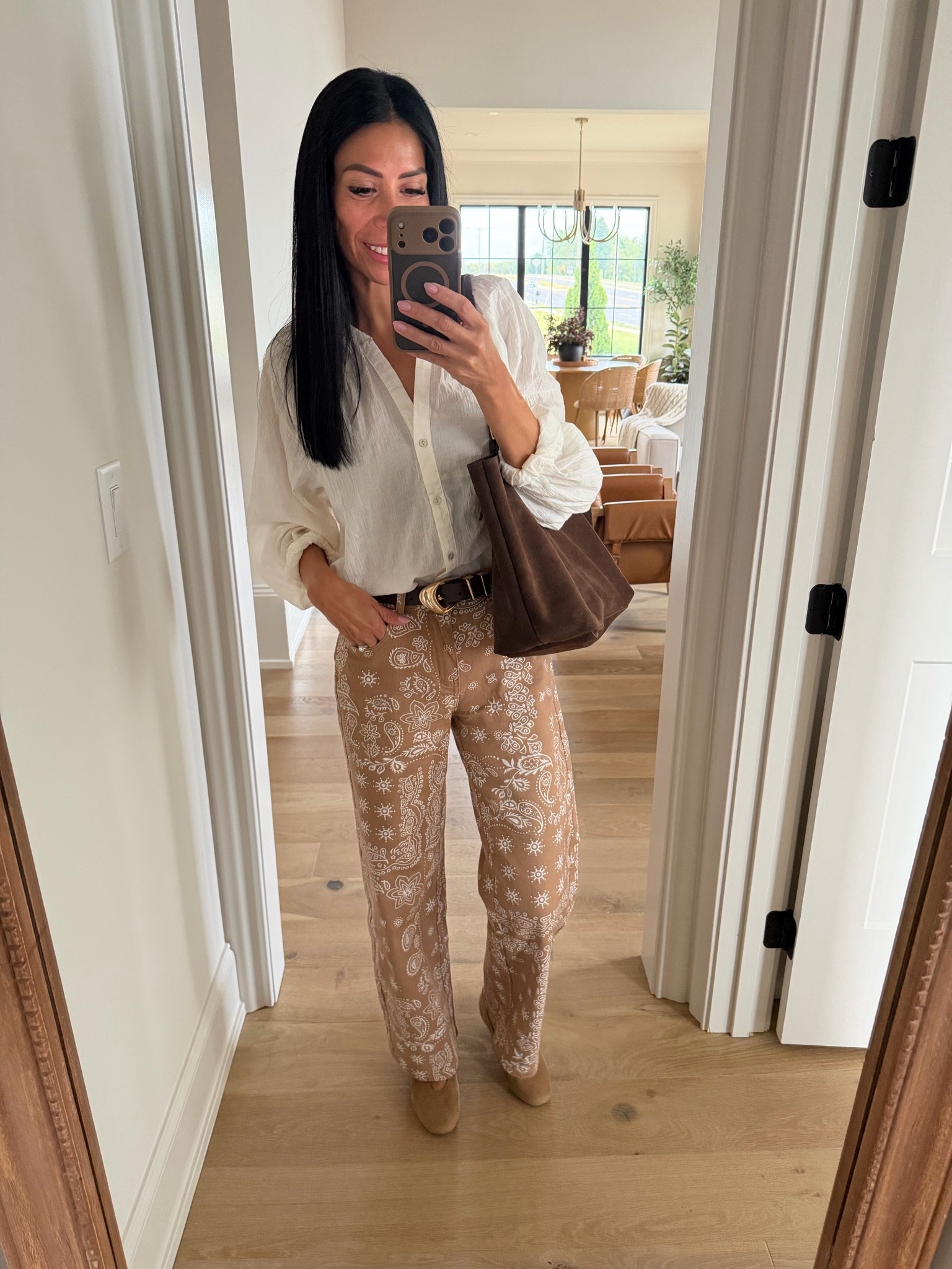The bandana pants you didn’t know you needed! They come in many colors too! They are stretchy and so comfortable! Also, don’t sleep on this suede bag! Probably one of my best purchases lately.

#LTKootd #LTKgrwm #LTKSeasonal