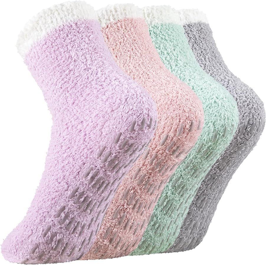 Premillow Fuzzy Socks for Women - Fluffy Socks Women, Slipper Socks for Women, Warm Soft Cozy Soc... | Amazon (US)