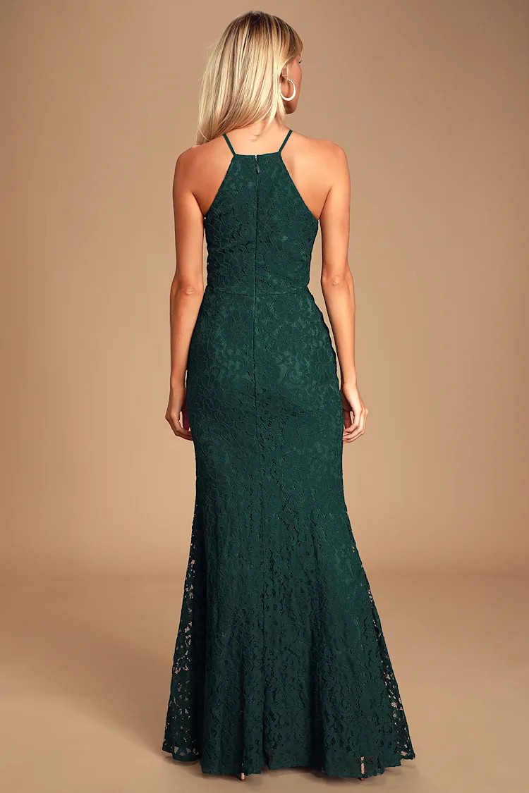 Splendor of Love Emerald Green Lace Maxi Dress | Lulus (US)