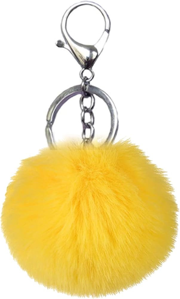 Unpafcxddyig Pom Pom Keychain Artificial Fur Ball Keychains Fluffy Tote Pendant Car Bag Charm | Amazon (US)