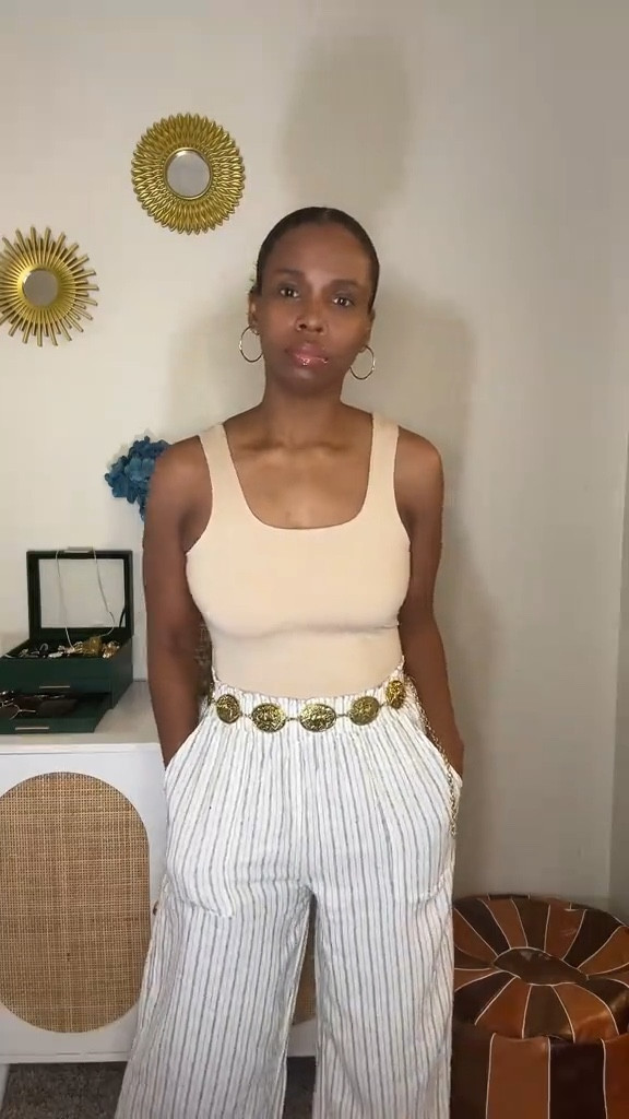 Walmart fashion finds: paisley printed scarf, double layer tank, Women's Linen Blend Pants with Smocked Waist, resort style, vacation outfit 

#LTKVideo #LTKstyletip #LTKtravel
