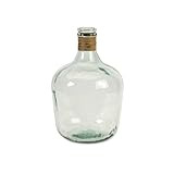 CC Home Furnishings 16.5" Earth-Friendly Small Transparent Boccionocci Recycled Clear Glass Jug | Amazon (US)