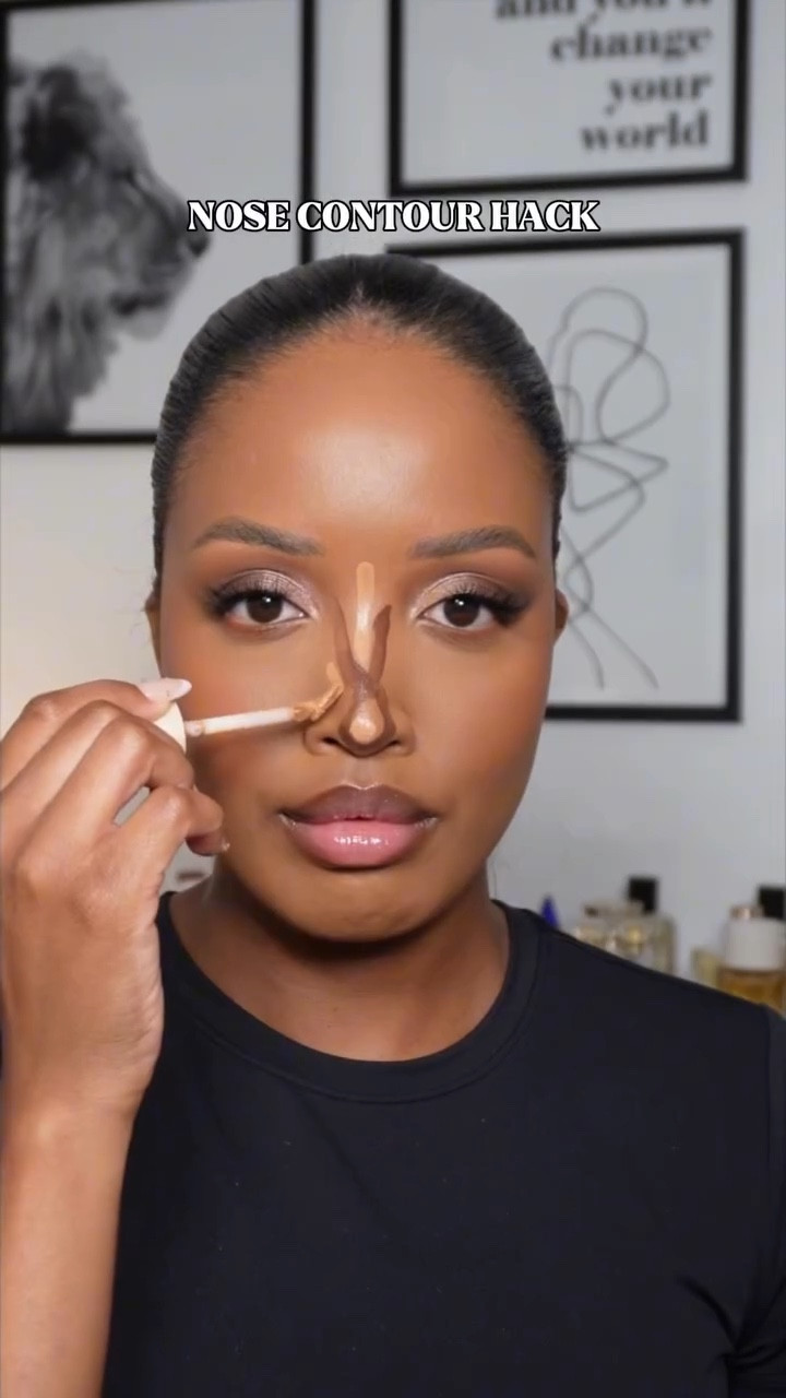 Nose contour hack✨ let me know what you think? 😘

@rarebeauty soft liquid pinch contour - tranquil 

ib: @samiraghiasi_makeup 

#nosecontour #makeuphacks #makeup #beautytips

#LTKbeauty #LTKuk
