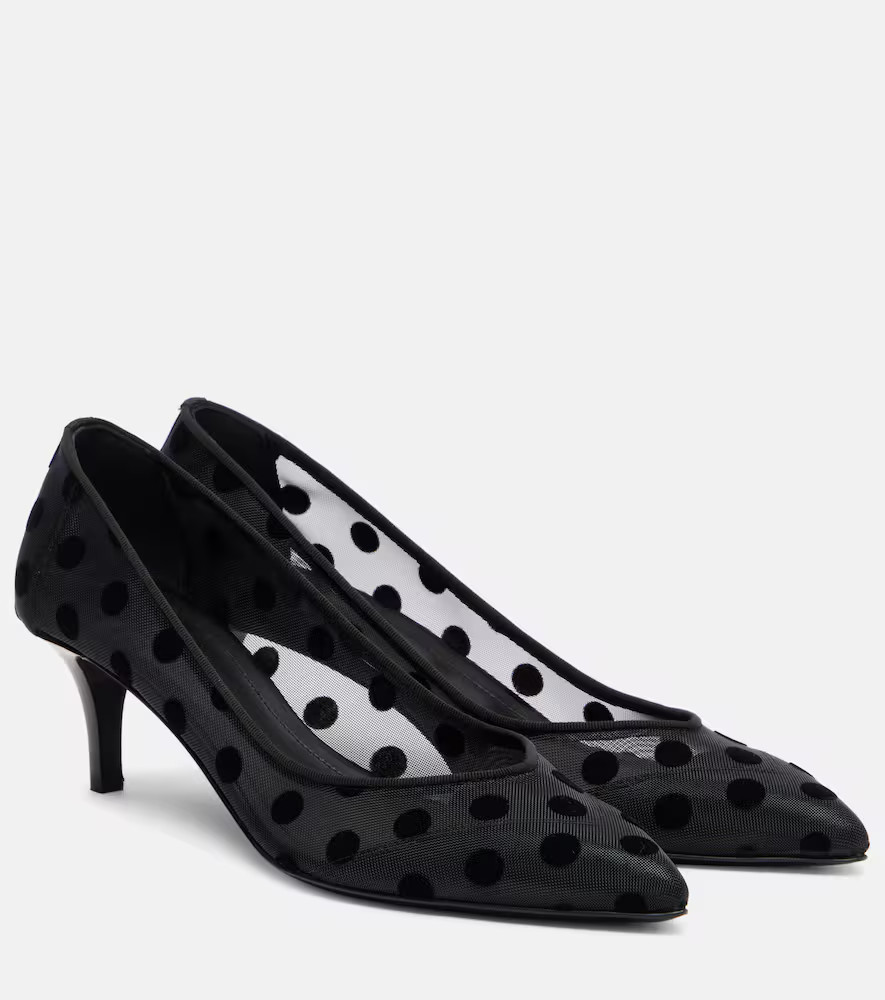 Isabel Marant Peleo 55 polka-dot mesh pumps | Mytheresa (INTL)
