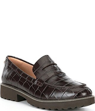 Cole Haan Geneva Leather Crocodile Embossed Loafers - 8.5 | Dillard's