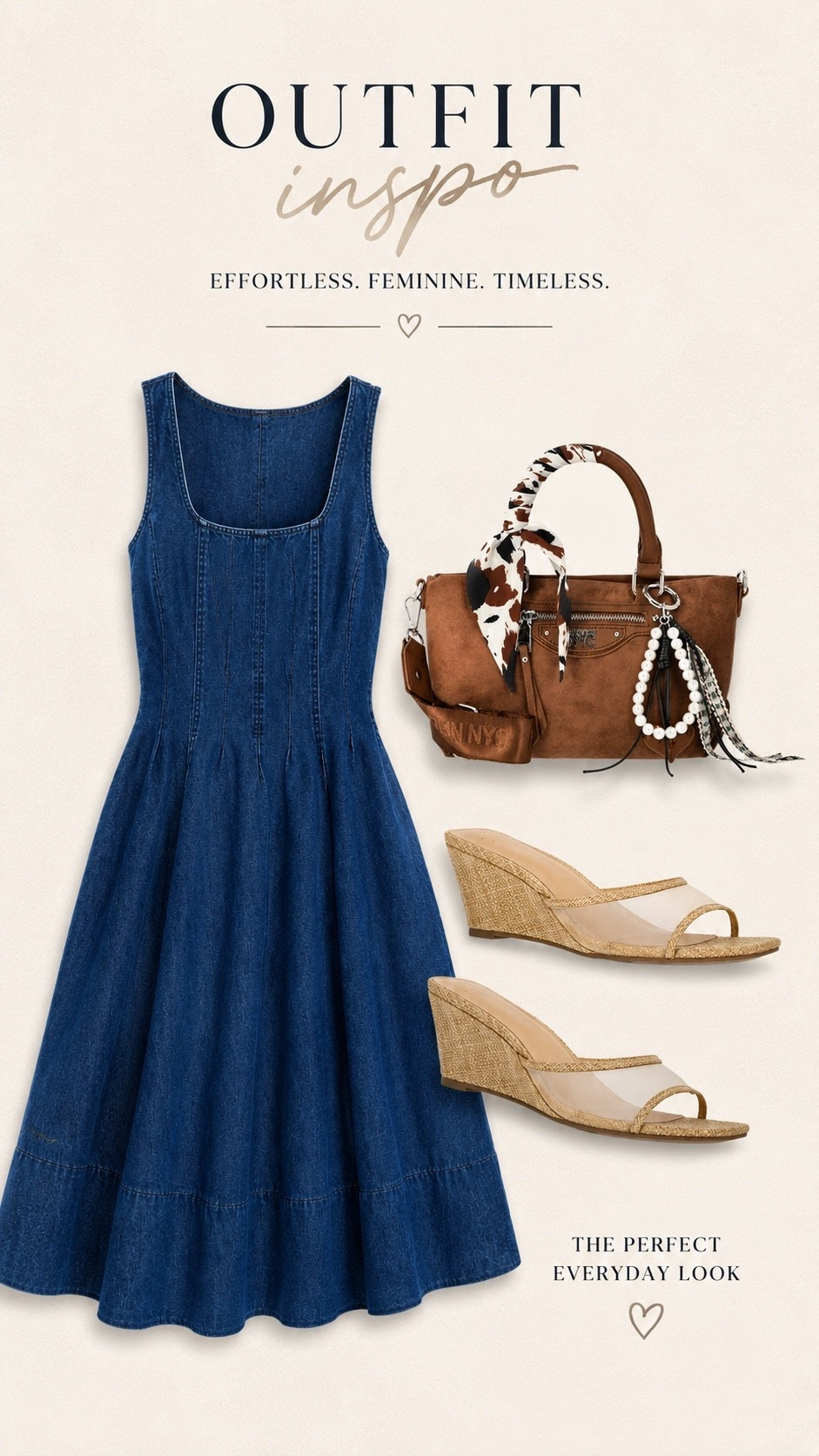 Style a denim dress with wedges and the cutest trendy purse!

#LTKgrwm #LTKmomlife #LTKootd