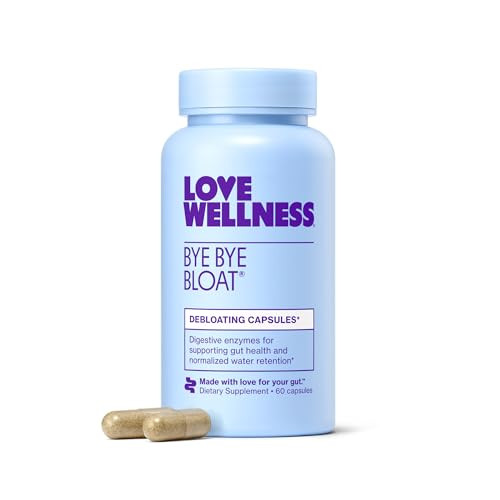 Love Wellness Bye Bye Bloat | Digestive Enzymes for Fast Acting Bloating Relief for Women | Helps Reduce Water Retention & Gas Relief | Supports Digestive Health with Fenugreek & Dandelion | 60 Count | Amazon (US)