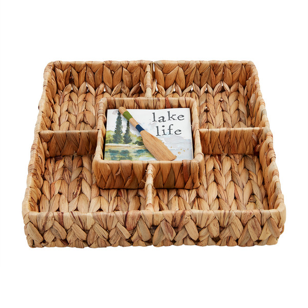 Hyacinth Tray Lake Napkin Set | Mud Pie