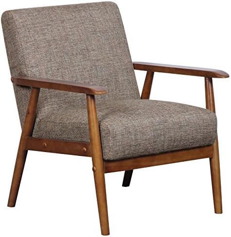 Pulaski Home Comfort Mid Century Modern Wood Frame Accent Chair, 25" x 28" x 30.5", Neutral Chest... | Amazon (US)