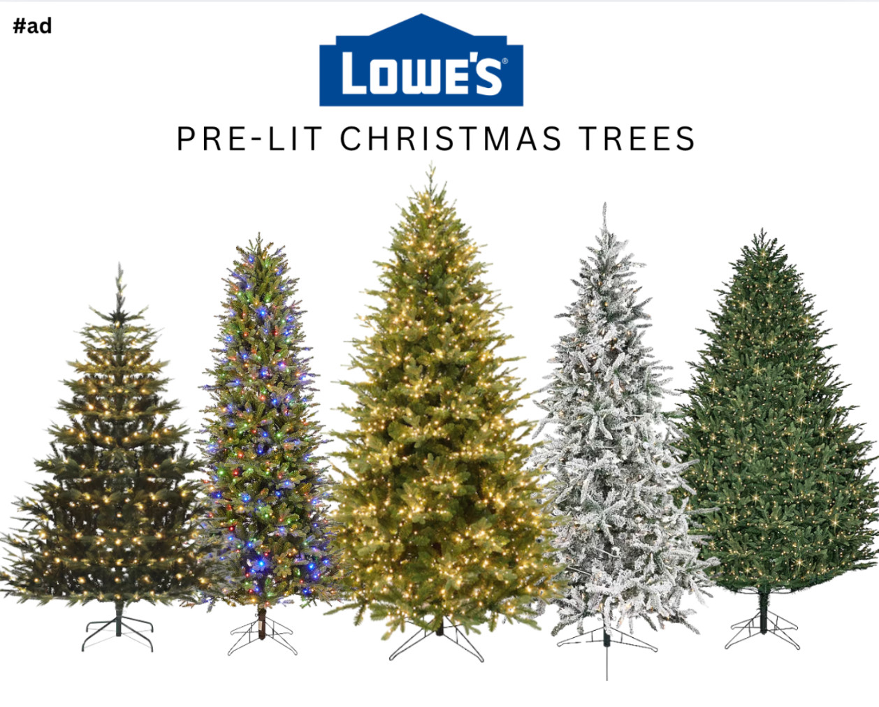 #ad You guys… how gorgeous are these trees?! 😍
Lowe’s Early Black Friday Deals are here and these pre-lit Christmas trees are seriously so stunning! Flocked, full, twinkly… whatever holiday vibe you are going for, there’s one waiting for you! 
No more wrestling with tangled lights or the dreaded burned out ones (we’ve all been there 😅). Just plug it in, fluff it up, and you’re ready to deck the halls !
Go peek before the good ones are gone! Lowe’s is bringing the cheer early this year!
@loweshomeimprovement  #lowespartner 

 

 