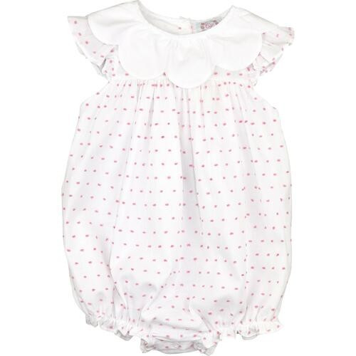 Pink Swiss Dot Scalloped Collar Bubble - Shipping Late March | Cecil and Lou