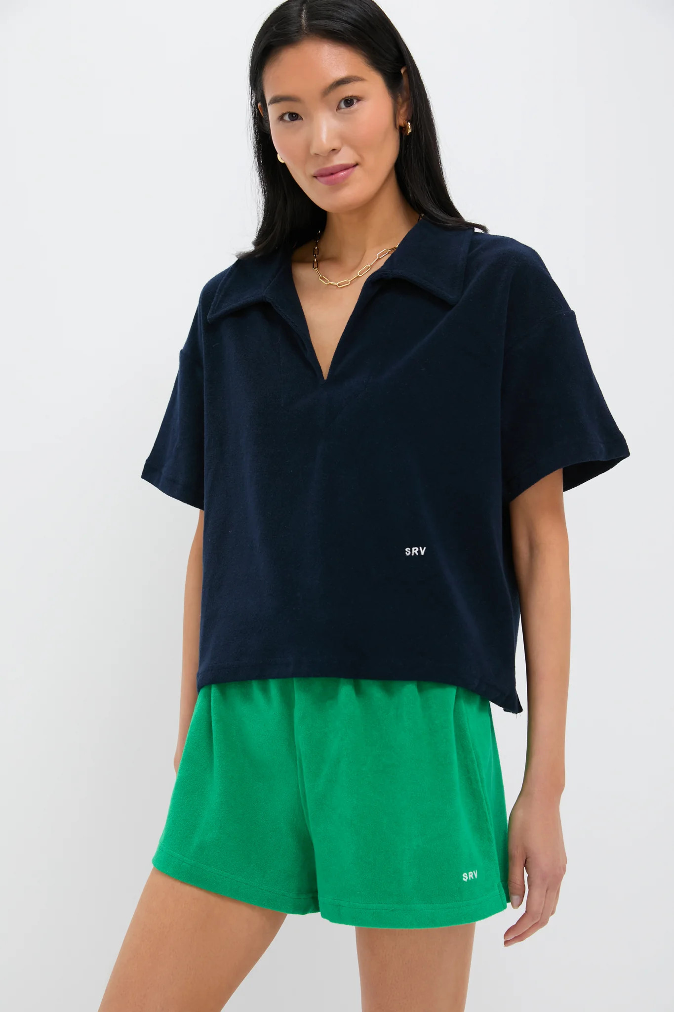 Navy Terrycloth Tybee Top | Tuckernuck (US)