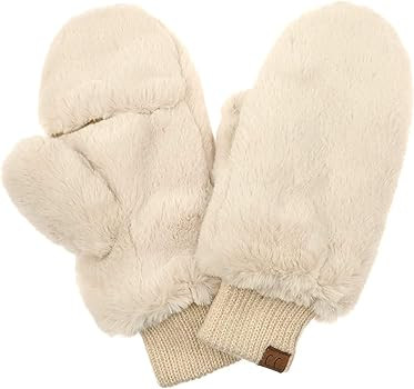 Funky Junque Faux Fur Flip Mittens Womens Warm Convertible Fingerless Gloves | Amazon (US)