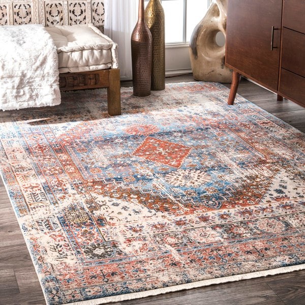 nuLOOM Vintage Faded Olden Tribal Medallion Area Rug | Bed Bath & Beyond