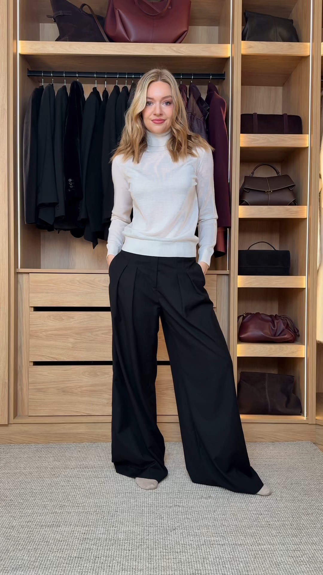 Styling black trousers 
