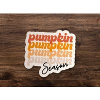 Retro Pumpkin Season Repeat Fall Halloween Autumn Die-Cut Window, Skateboard, Car, Wall, Water Bottl | Etsy (US)