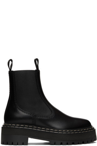 Proenza Schouler - Black Platform Chelsea Boots | SSENSE