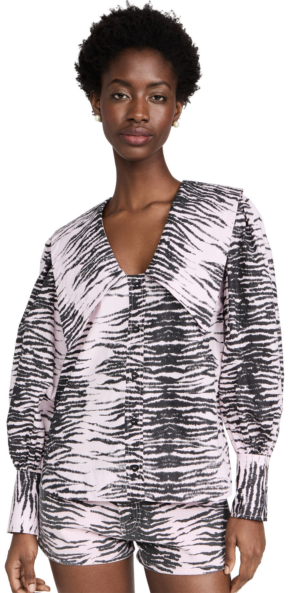 Printed Cotton Poplin Blouse | Shopbop