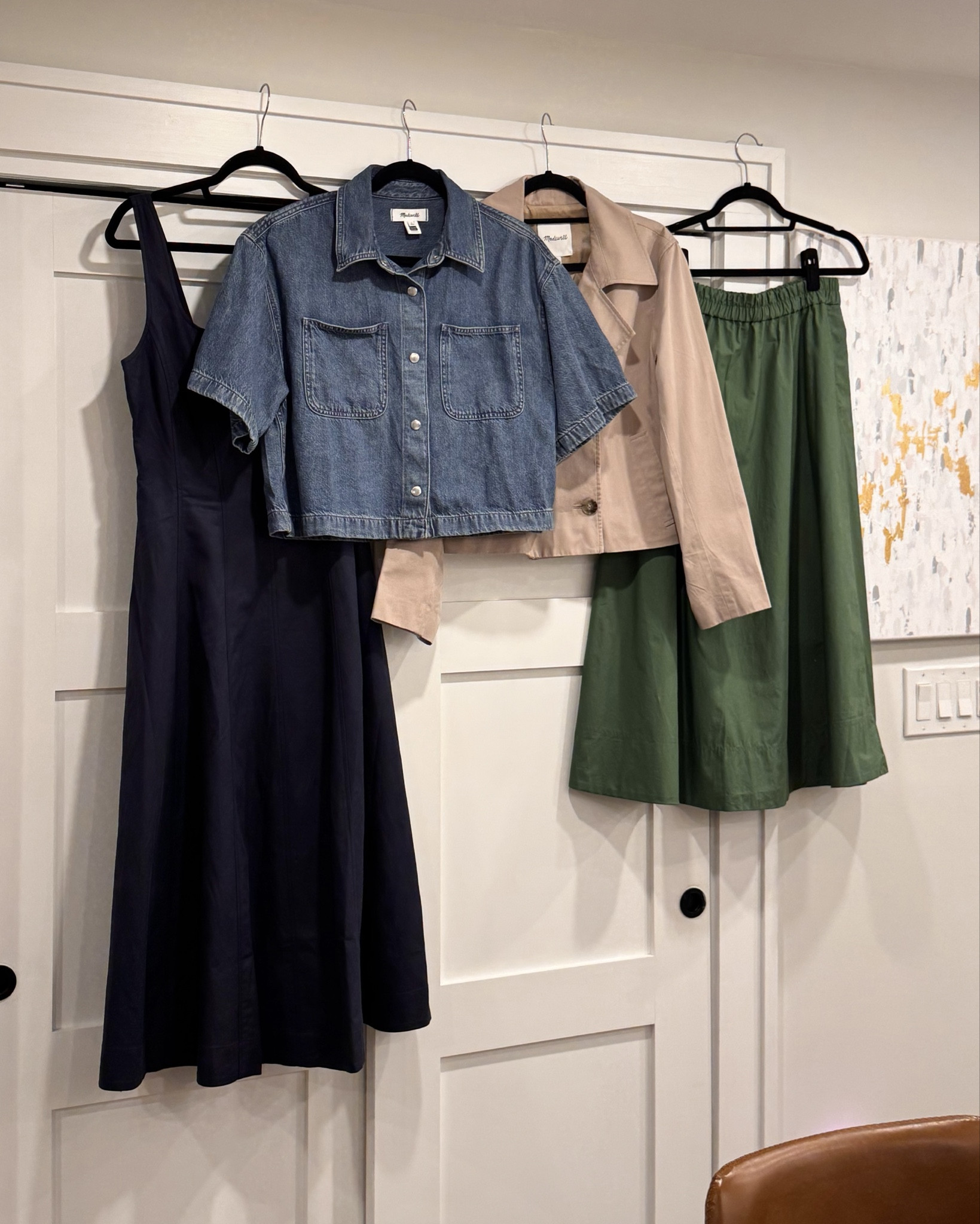 Madewell Insiders Event Sale picks! dress size 10, denim shirt large, cropped trench large, skirt medium. 

 #LTKgrwm #LTKSaleAlert #LTKMidsize