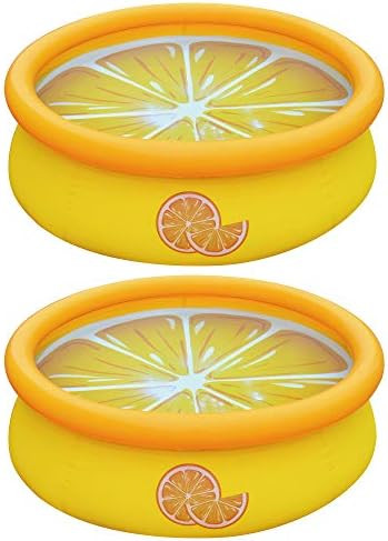 JLeisure Sun Club 17789 5 Foot x 16.5 Inch 1 to 2 Person Capacity Orange 3D Kids Above Ground Inf... | Amazon (US)