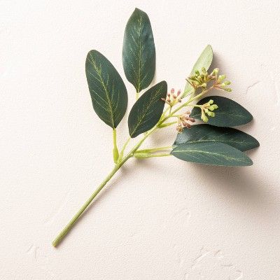 7&#34; Mini Faux Long Leaf Eucalyptus &#38; Berry Plant Stem - Hearth &#38; Hand&#8482; with Magn... | Target