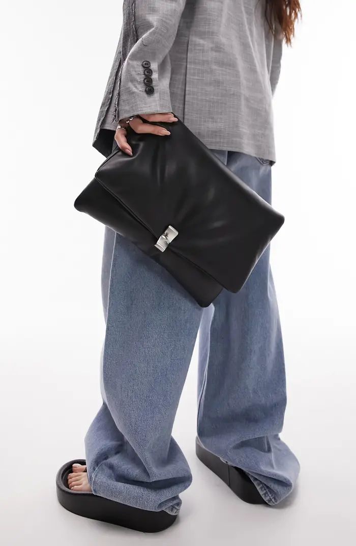 Oversize Puffy Faux Leather Envelope Clutch | Nordstrom