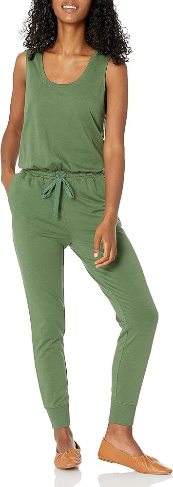 Amazon Essentials Women's Studio Terry Fleece Jumpsuit | Amazon (US)