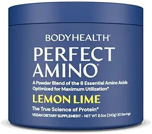 BodyHealth PerfectAmino Powder Lemon Lime (30 Servings) Best Pre/Post Workout Recovery Drink, 8 E... | Amazon (US)