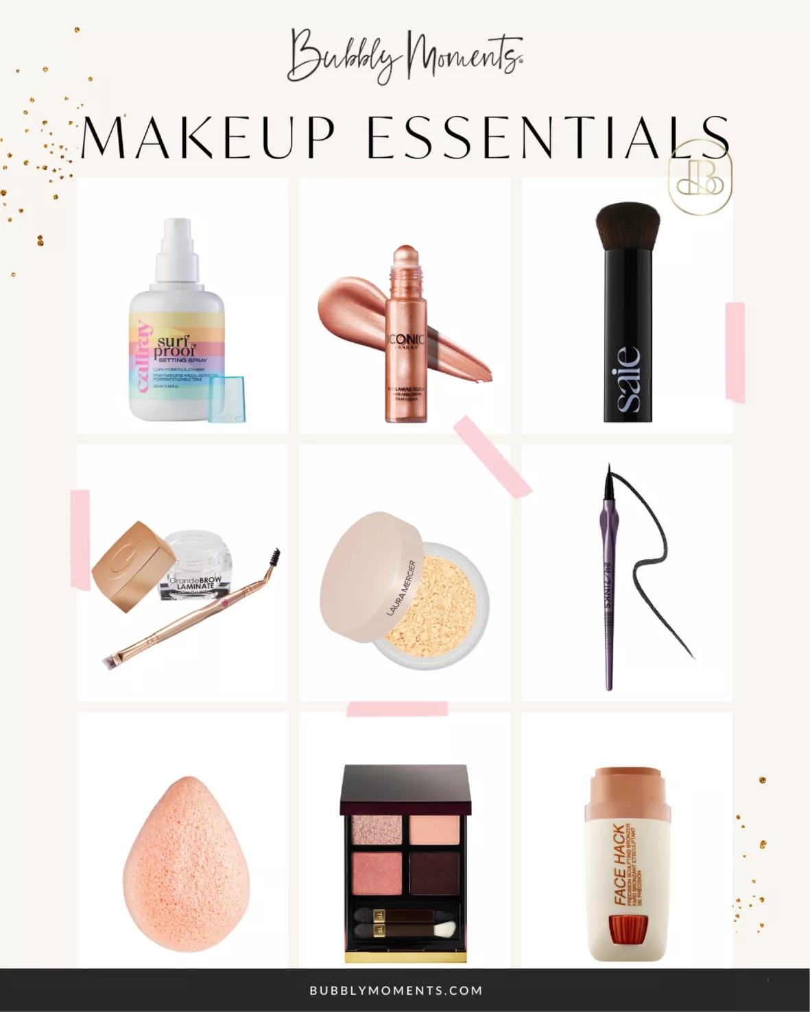 face makeup products list