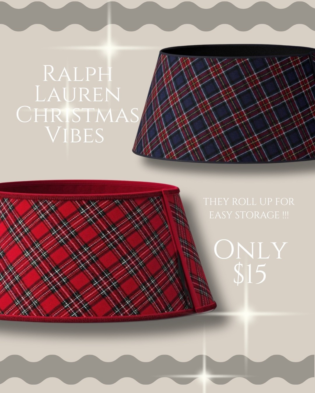I’m sure you heard this years decor is Ralph Lauren decor - and I’m
Here for it. A little vintage holiday decor action ! these two are beautiful tree skirts / tree collars that roll up — making it super easy to store ! 🎄 

Target | Target holiday | Target Christmas 

#LTKSeasonal #LTKFamily #LTKHoliday
