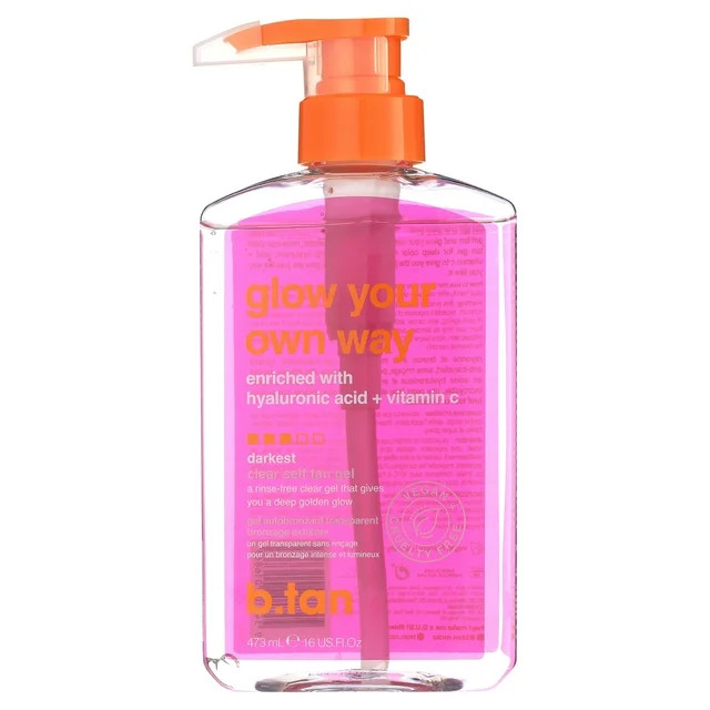 b.tan Glow Your Own Way Clear Self Tan Gel enriched with hyaluronic acid + vitamin c, no rinse re... | Walmart (US)