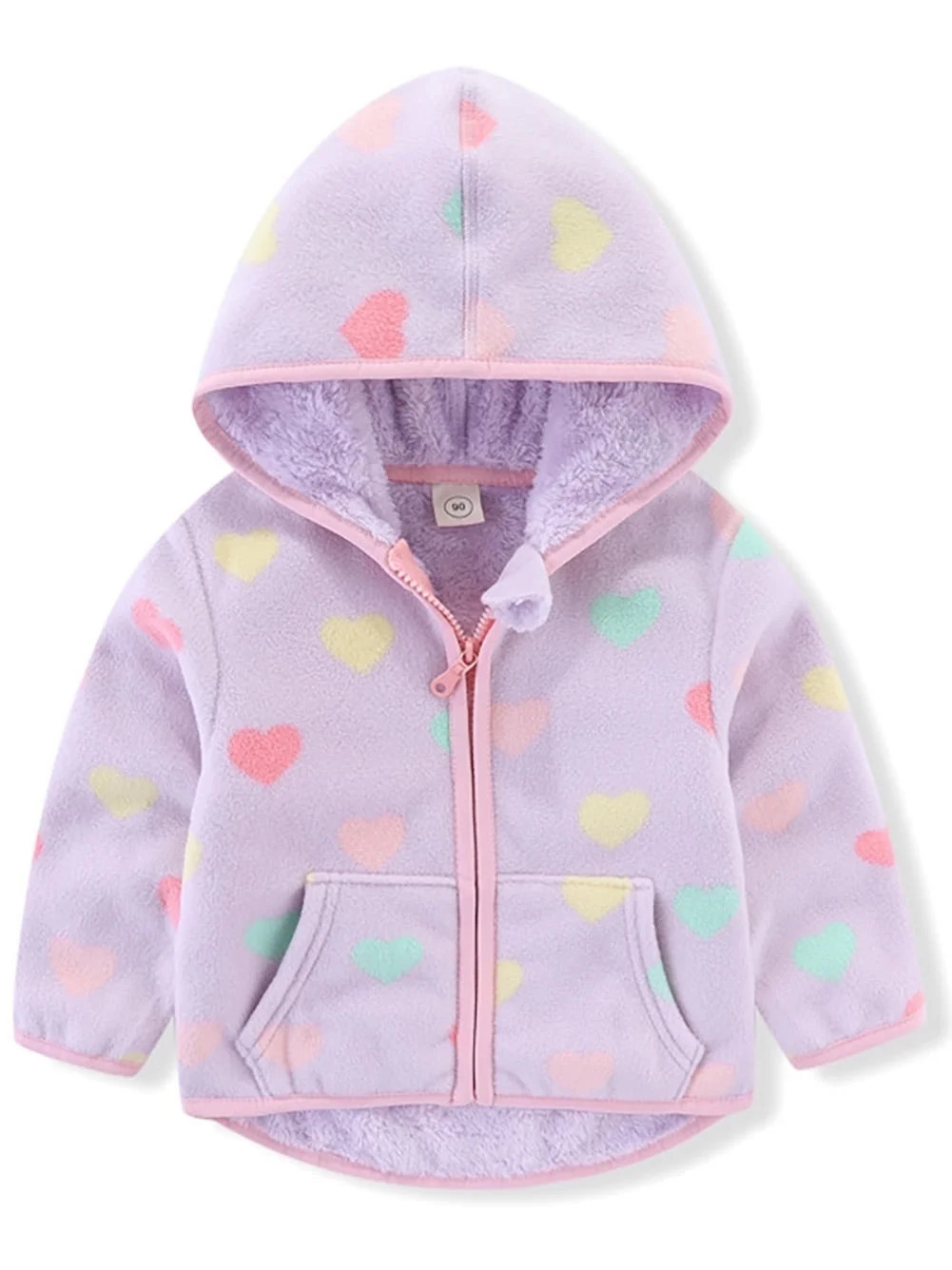 ATAIKU 1-6T Toddler Polar Fleece Jacket Hooded Baby Girls Autumn Winter Long Sleeve Thick Warm Ou... | Walmart (US)