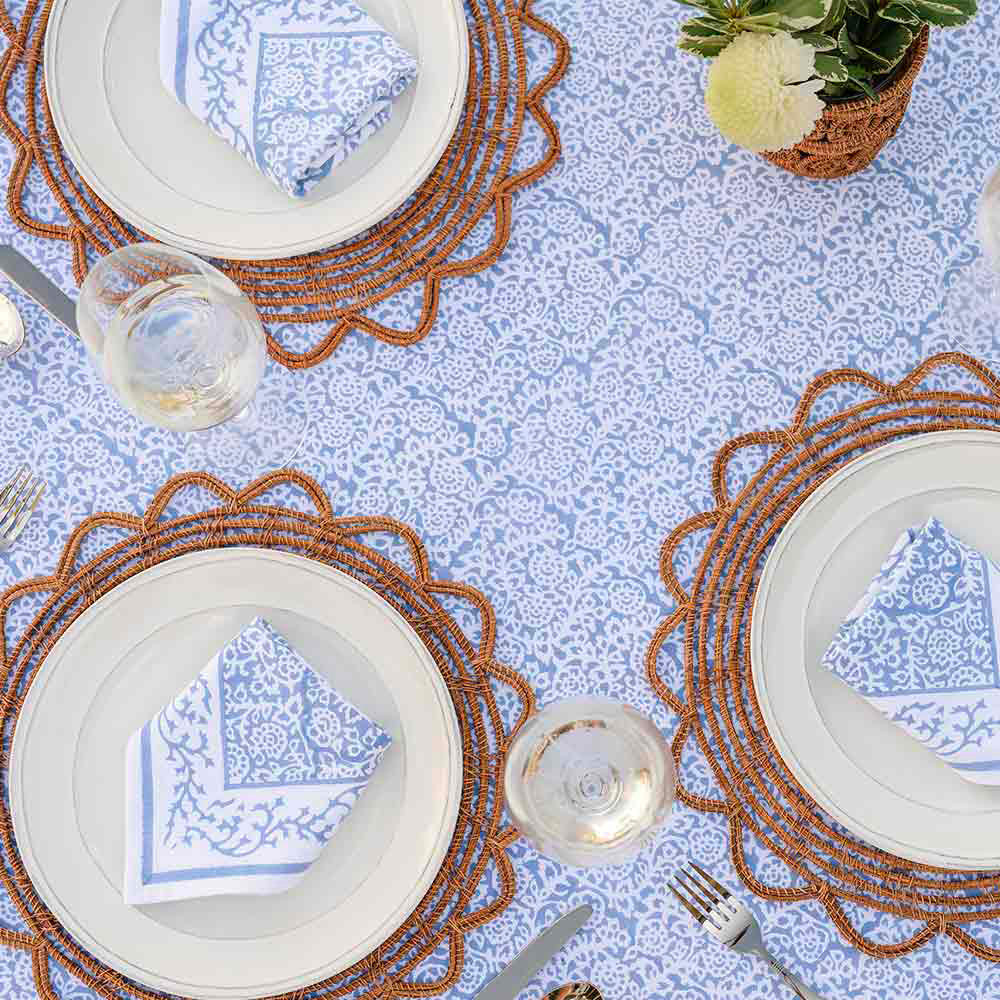Sorrento Table Cloth | Coastal Kitchen & Dining | Coastal Bleu | Coastal Bleu