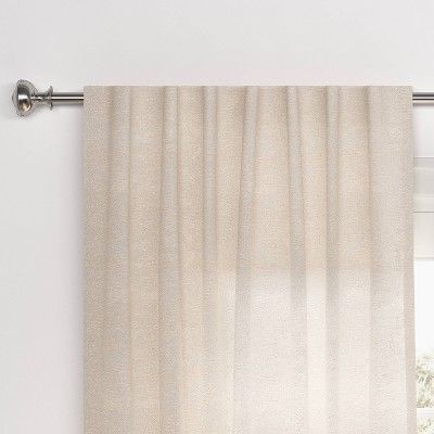 63&#34;x54&#34; Textural Boucle Light Filtering Curtain Panel Cream - Threshold&#8482; | Target