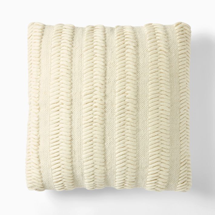 Chunky Herringbone Wool Pillow Cover | West Elm (US)