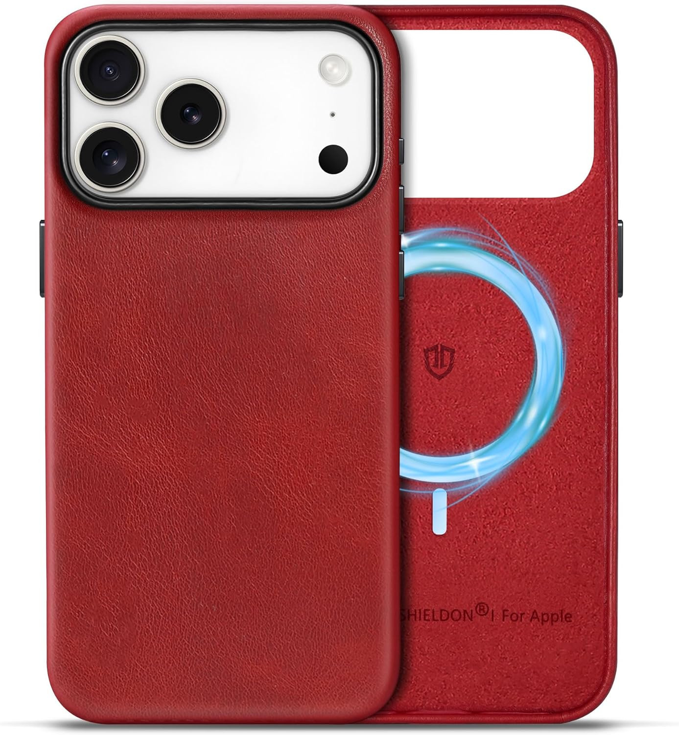 SHIELDON Genuine Leather Case for iPhone 17 Pro Max 6.9-inch 5G, Compatible with MagSafe, Magneti... | Amazon (UK)