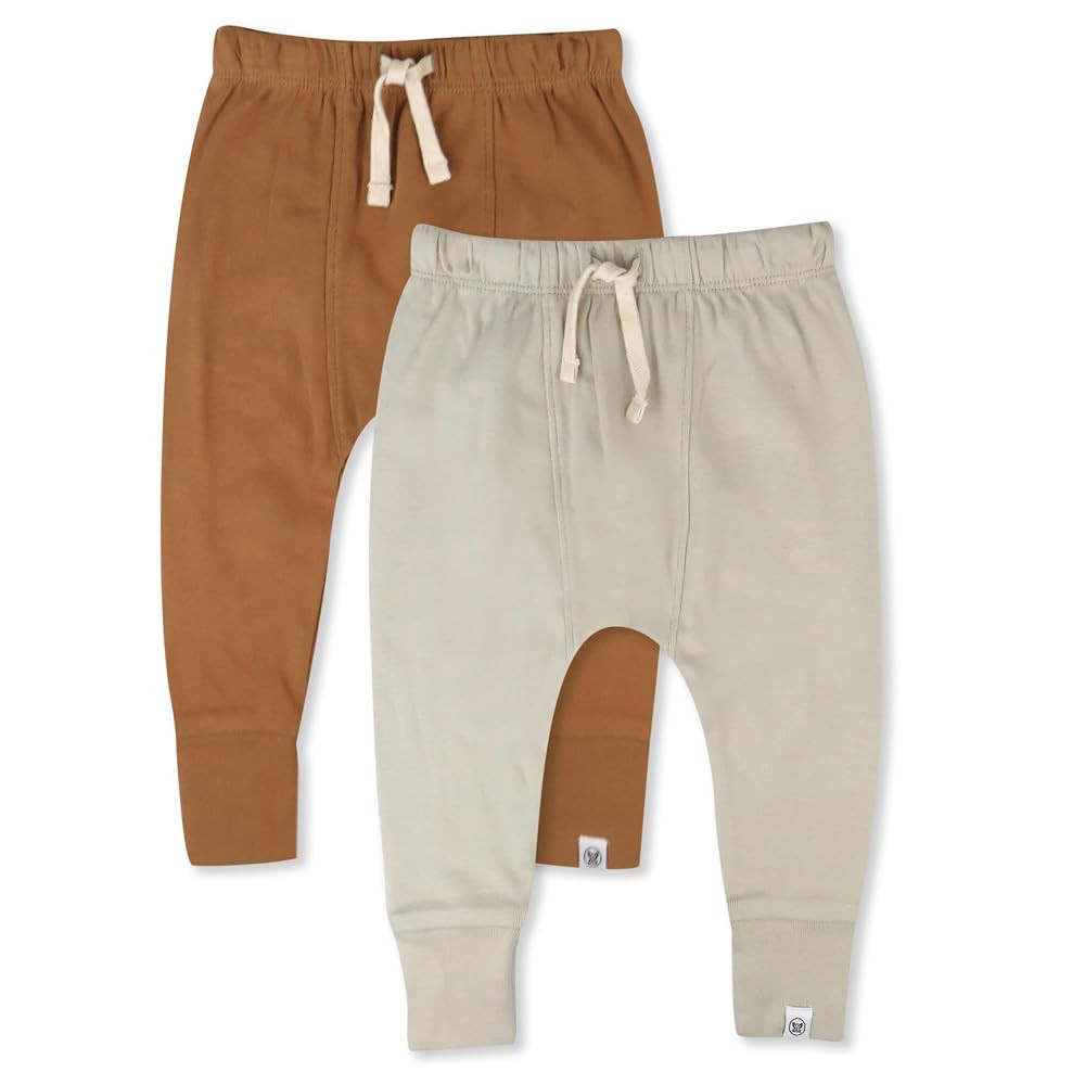 HonestBaby Multipack Honest Pants Joggers Pull on 100% Organic Cotton for Infant Baby and Toddler... | Amazon (US)
