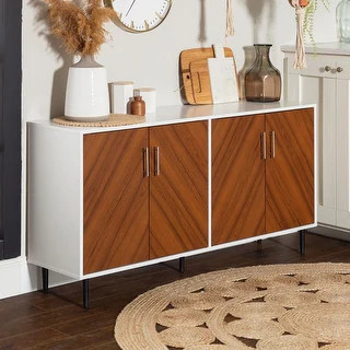 Carson Carrington Cassandra Modern Two-tone Bookmatch Buffet | Bed Bath & Beyond