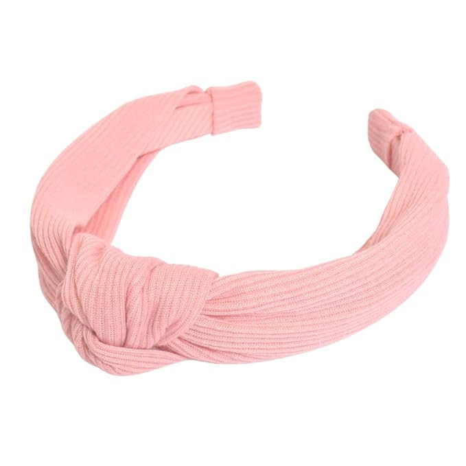 Bellefixe Ribbed Cotton Knotted Headband (Light Pink) | Amazon (US)