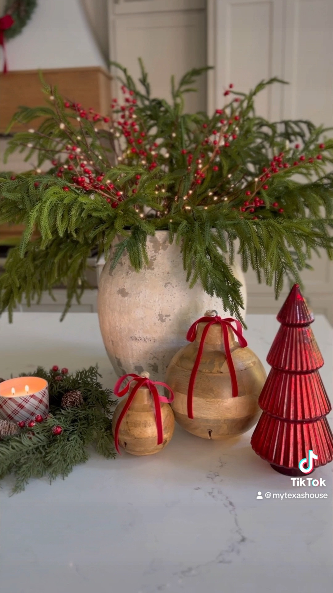 Christmas centerpiece idea with Amazon stems 

#LTKHoliday #LTKhome #LTKVideo
