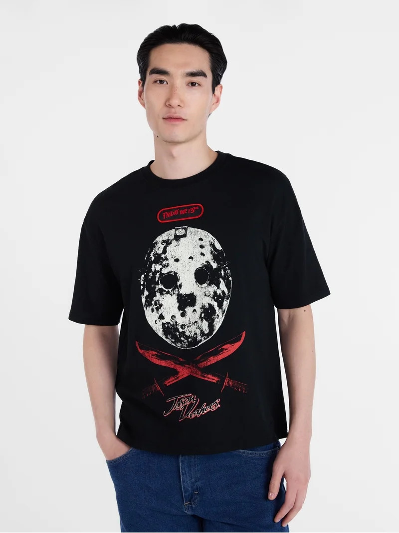 Friday the 13th Men's and Big Men's Graphic Tee with Woven Patch, Sizes XS-5XL | Walmart (US)
