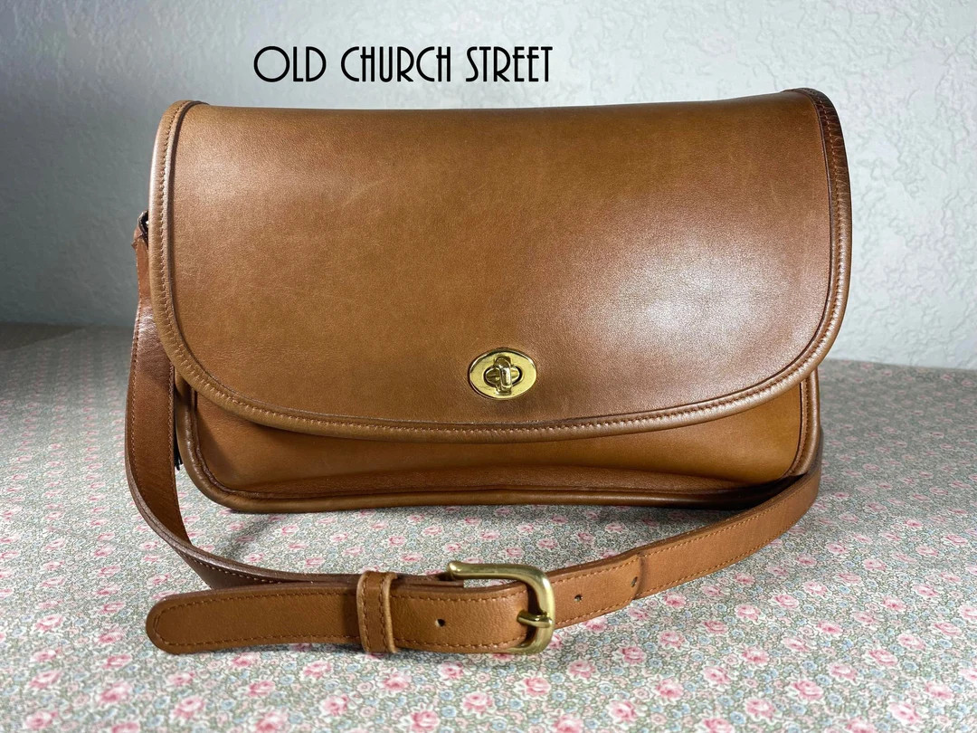 Vintage Coach British Tan City Bag 9790 Leather Shoulder Handbag Purse Crossbody | Etsy (US)