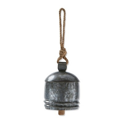 tagltd Classic Artisan Made Large Silver Bell - Decorative Holiday Decor for Christmas, Gray Iron, 8.5" H x 5.75" L x 5.75" W | Target