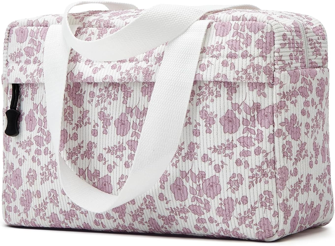 Large Makeup Bag for Women Corduroy Cosmetic bag Make up Bags Zipper Pouch with handle Cosmetic O... | Amazon (US)