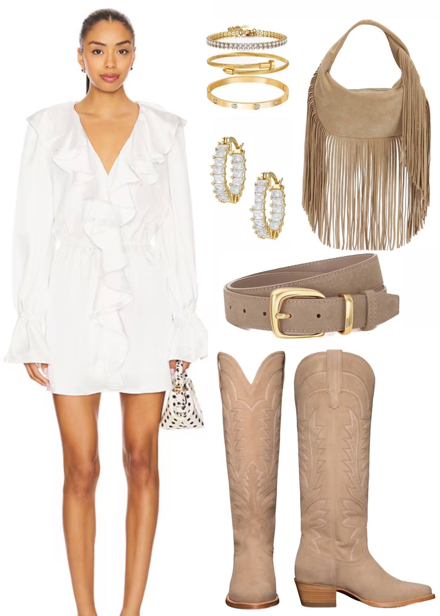 Soft western neutrals 🤍✨
This Revolve white dress paired with light suede Tecovas boots and a matching suede bag is the perfect mix of feminine and fall-ready. Effortless, timeless, and so chic.

#fallfashion #fallstyle #revolve #revolvefinds #tecovas #westernstyle #neutralstyle #falloutfits #outfitinspo #styleinspo #LTKfashion #LTKstyle #LTKfinds #Pinterestoutfits #bohochic #modernwestern #chicstyle #fashioninspo #falltrends #outfitdetails #LTKtrending #fashionfinds #ootdfashion #falllookbook #elevatedbasics #everydaystyle #fallvibes #fashionmusthaves #westernchic #cozystyle #Pinterestfashion #lookforless #luxurystyle #falloutfitideas #trendalert #ootdinspo #neutralfashion #fallfit #concert #country #western #party 

#LTKShoeCrush #LTKFindsUnder100 #LTKSaleAlert