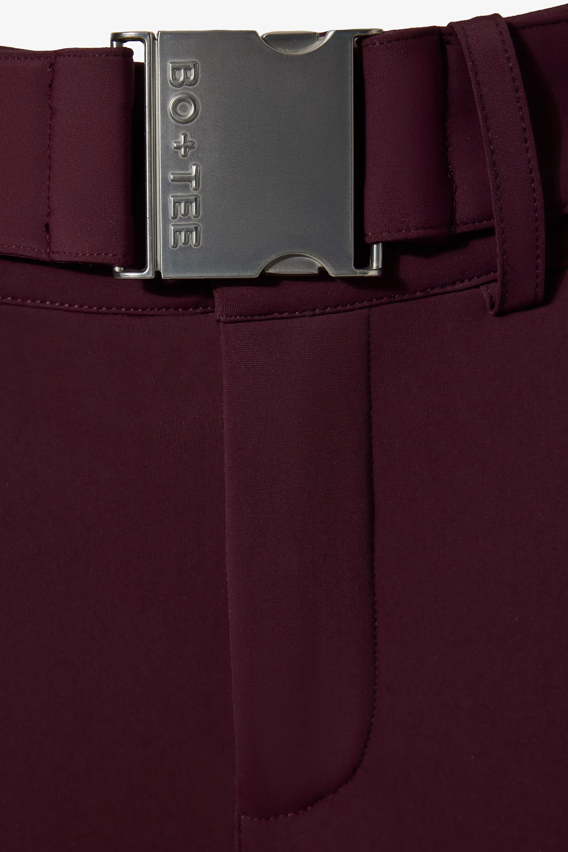 Waterproof Belted Ski Salopettes in Burgundy | Bo&Tee