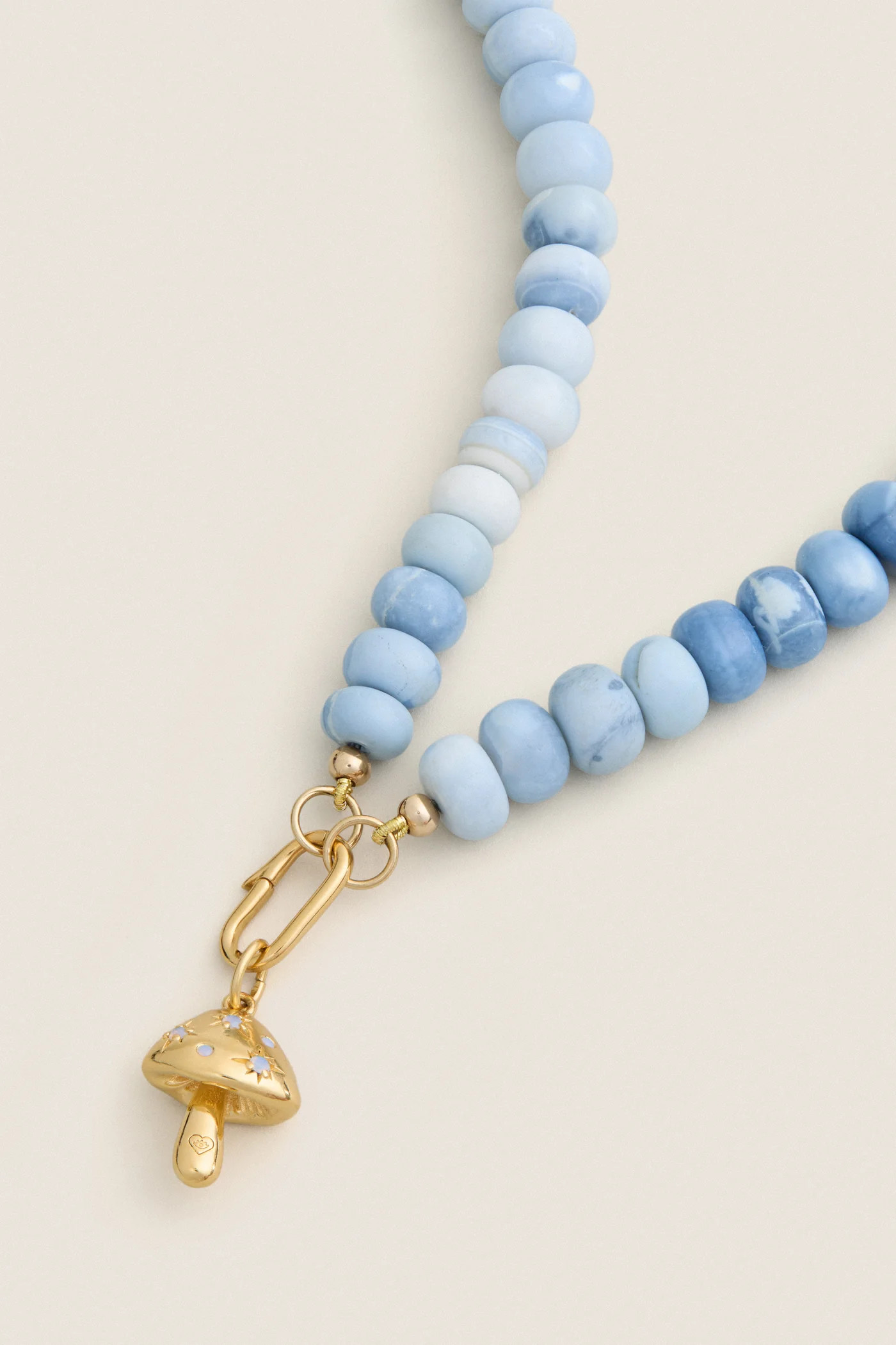 Shaded Blue Opal Gemstone Necklace with Shroomy Charm | Tuckernuck (US)