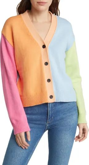 Reese Colorblock Cotton Blend Cardigan | Nordstrom