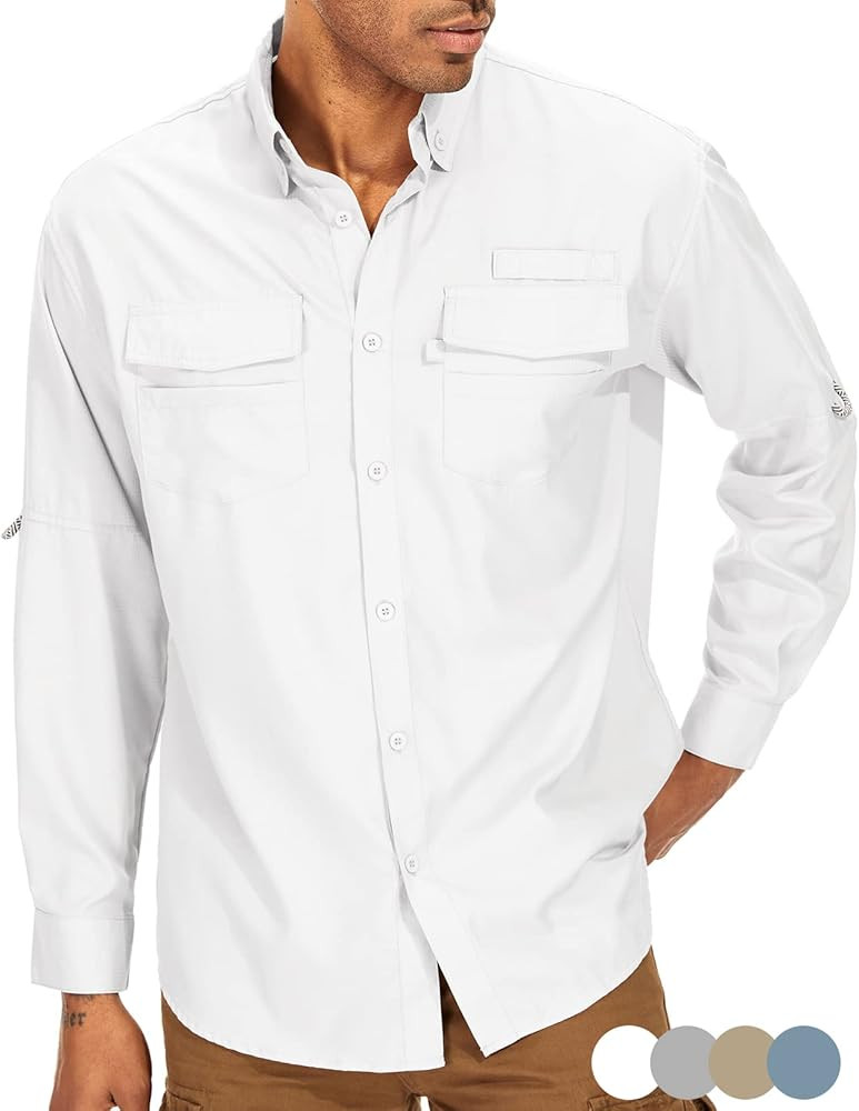 Asfixiado Mens Long Sleeve Fishing Shirts UV Protection UPF 50 + Outdoor Quick Dry Lightweight Co... | Amazon (US)