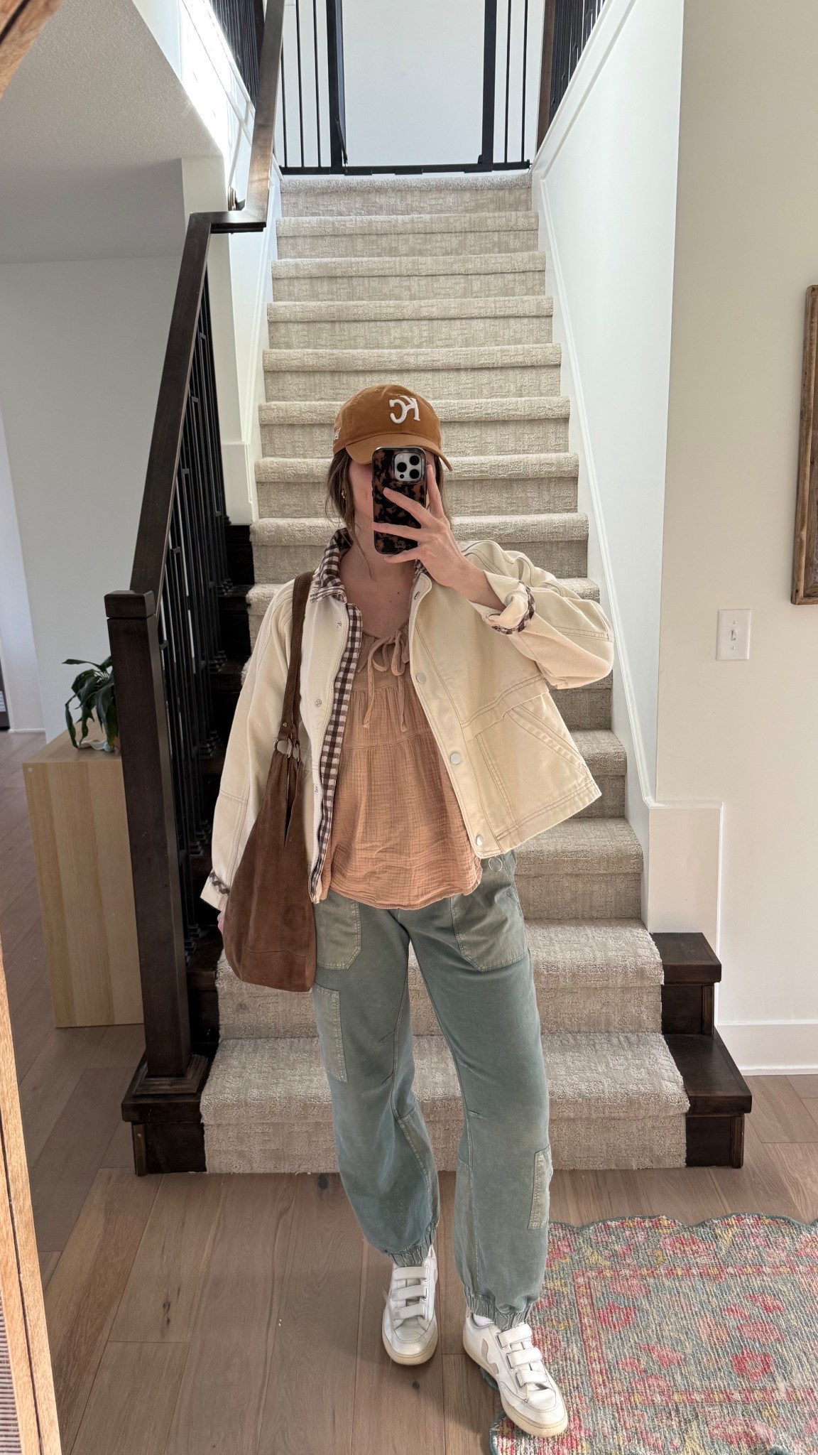 postpartum outfit for my checkup appt🤍 wearing a small in top! Jacket and pants are old Anthro, linked similar! nursing friendly 

#LTKootd #LTKmomlife